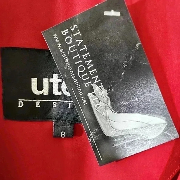 Customized By Statement Boutique Denim and sequin trench coat. Size 8 - Picture 9 of 12